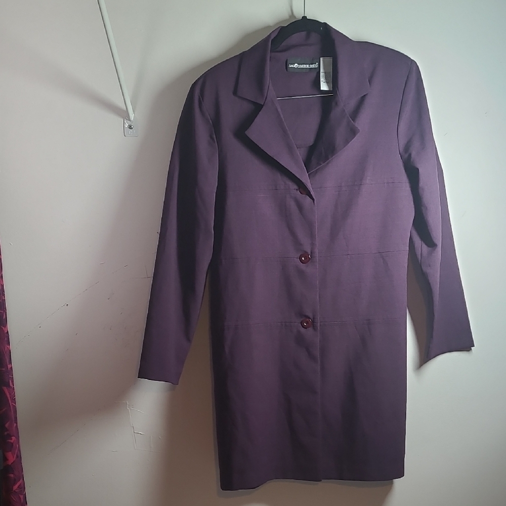 Women's Purple Coat Dress